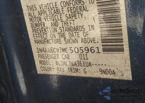 2021 Nissan Maxima Sv Xtronic Cvt из США, поврежденный, VIN 1N4AA6CV7MC505961